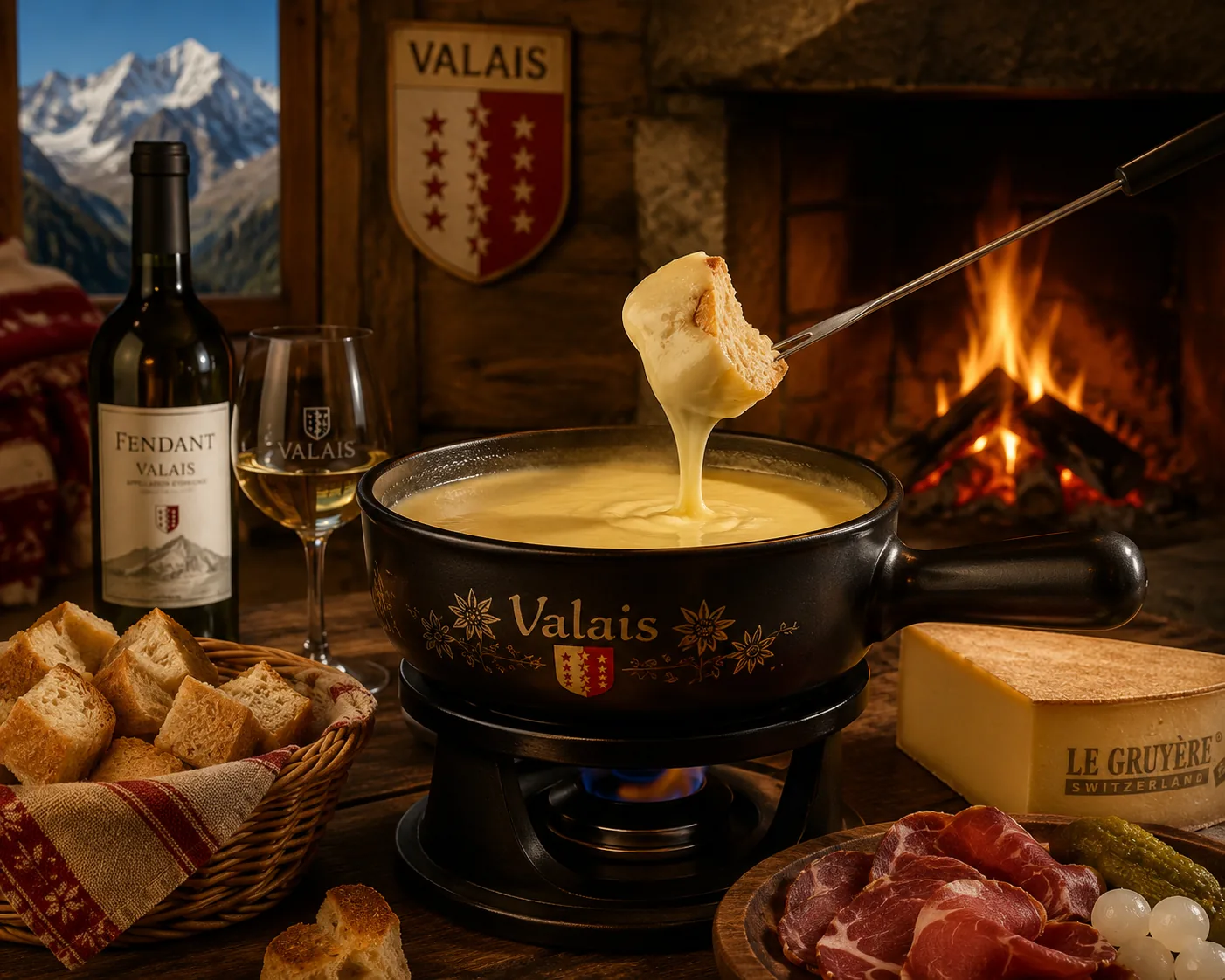 Fondue valaisanne du Restaurant Tagalop